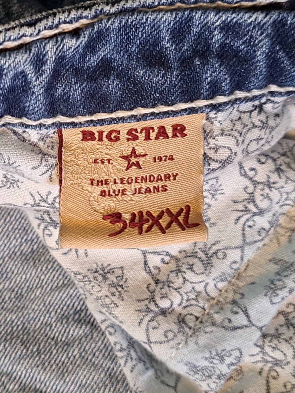 Big Star Casey K Low Rise Fit Cut off Denim Jean Shorts W/Embroidered Flap Pocke - Picture 8 of 11